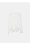 60433 Ecru Buttoned Peplum Lace Cardigan - 6
