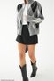 Women's Turtleneck Zippered Diamond Pattern Knitwear Cardigan - 3