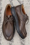 Etne Genuine Leather Lace-Up Thick Sole Men's Burgundy Casual Shoes