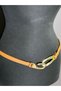 100X1 cm Brown Women's Belt with Steel Buckle - 3