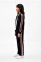 Girl's Side Striped Detail Straight Leg Black Sweatpants - 4