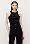 Women's Halter Neck Eyelet Detailed Bodysuit - 5