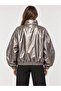 Brand Equivalent Shiny Quilted Bomber Coat - 5