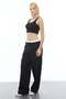 Color Mixed Trousers with Waist Detail - 3