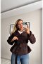 Mock Neck and Jacket Collar Premium Suede Trench Coat Jacket - 4