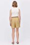 Women's Linen Blend Pleated Shorts - 6