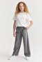 Girl's double waist detailed tie-up pants - 3