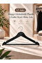 12 Pieces Wooden Look A Quality Plastic Clothes Hanger Black