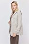 Women's Hooded and Adjustable Waist Windbreaker Jacket - 2