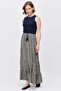 Women's Elastic Waist Patterned Skirt - 6