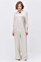 Women's Wide Leg Satin Textured Trousers