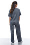Elastic Waist Trousers with Stitching Detail - 8