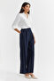 Women's Button Detailed Wide Leg Trousers - 2