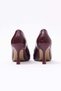 Women's Crocodile Patterned Pointed Toe Heeled Shoes - 5