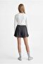 Girl's Collar Embellished Blouse with Shiny Stone Embroidery - 3