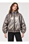 Brand Equivalent Shiny Quilted Bomber Coat - 3