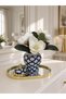 Oval Model Mirror Presentation Tray Decor Gold 25 cm - 6