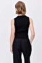 Women's Crew Neck Corded Fabric Bodysuit - 5