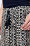Women's Elastic Waist Patterned Skirt - 7