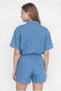 Kadın Oversize Denim Gömlek - 4