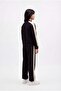 Girl's Side Striped Detail Straight Leg Black Sweatpants - 2
