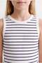 Girl's Striped Ribbed Halter Neck Tank Top - 5