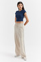 Women's Striped Detail Cotton Pants - 3