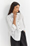 Women's Stitching Detailed Striped Shirt - 2