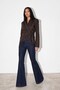 Bitter Brown Tie-Detail Long Sleeve Blouse - 2