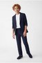 Boy's Classic Trousers with Half Elastic Waist