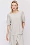 Women's Crinkle Textured Crew Neck Blouse - 4