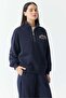 Women's high collar half zip sweat top rk0301 - 6