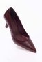 Women's Crocodile Patterned Pointed Toe Heeled Shoes - 7