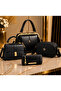 Luxury Women's Bag Set 4 Pieces Black |   Shoulder + Crossbody + Wallet + Phone Bag Combination