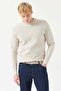 Men's Crew Neck Patterned Knitwear Sweater - 3