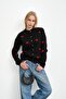 Black Bow Embroidered Knitwear Cardigan
