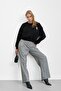 Black Crew Neck Embroidered Three Thread Short O Oversized Sweat - 5