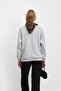 Gray Scarf with Accessories Leopard Print Three Thread Sh Fleece-Lined Sweat - 4