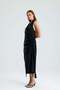 Luna Double-Breasted Tie-Back Black Dress - 4