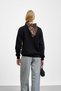Leopard Three Thread Fleece-Lined Sweat with Black Scarf Accessories - 4