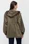 Women's Shiny Fabric Short Trench Coat with Adjustable Waist - 5