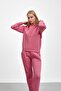 Dusty Rose Three-Thread Brushed Inside Compact Tracksuit Set - 6