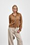 Biscuit Collar Tied Buttoned Knitwear Cardigan