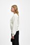 Ecru Basic Three Thread Sweatshirt with Shoulder Detail - 3
