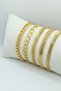 Gold Color 5-Piece Italian Chain Detail Women's Bracelet Combination - 3
