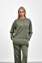 Khaki Modal Suit with Stone Detail on the Sides - 2