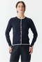 Women's Pique Knitted Band-Style Crocheted Cardigan with Circular Neckline Em1197 - 5