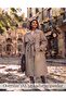 Beige Oversize Cut Double-Breasted Collar Belted Long Trench Coat (Wide Fit)