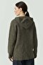 Women's Hooded Zippered Knitwear Sweater - 7
