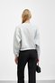 Gray Crew Neck Embroidered Three Thread Short O Oversized Sweat - 4